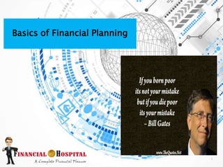 Basics of Financial Planning
1
 
