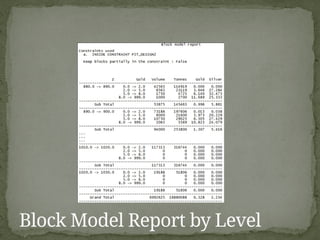 Mine Design Using Geovia Surpac Pit Design Module | PPTX