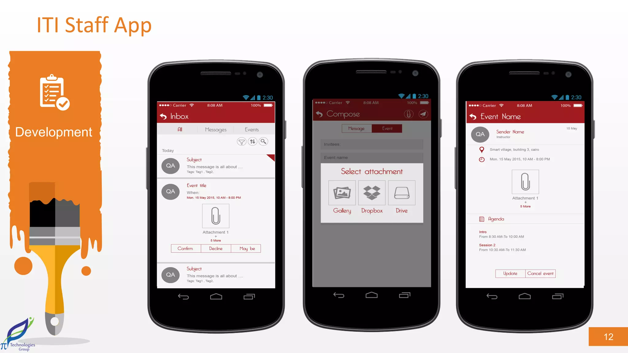 12
Development
ITI Staff App
 