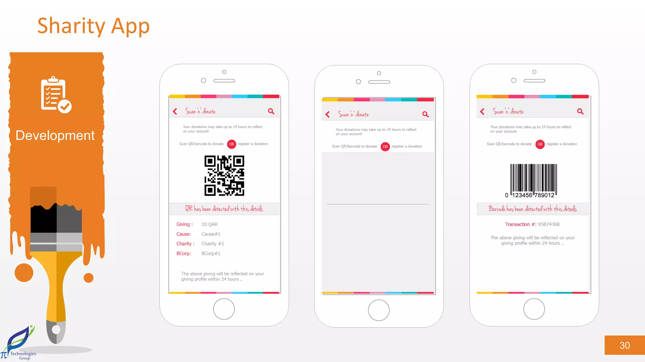 30
Development
Sharity App
 