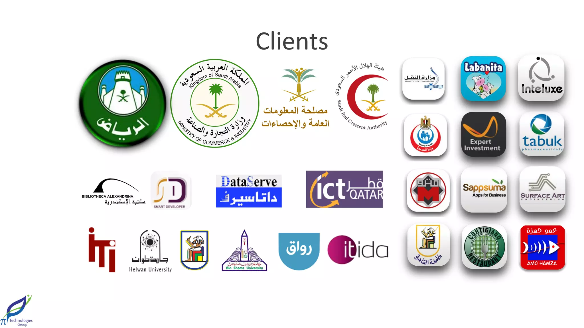 Clients
‫اﻟﻣﻌﻠوﻣﺎت‬ ‫ﻣﺻﻠﺣﺔ‬
‫واﻹﺣﺻﺎءات‬ ‫اﻟﻌﺎﻣﺔ‬
 