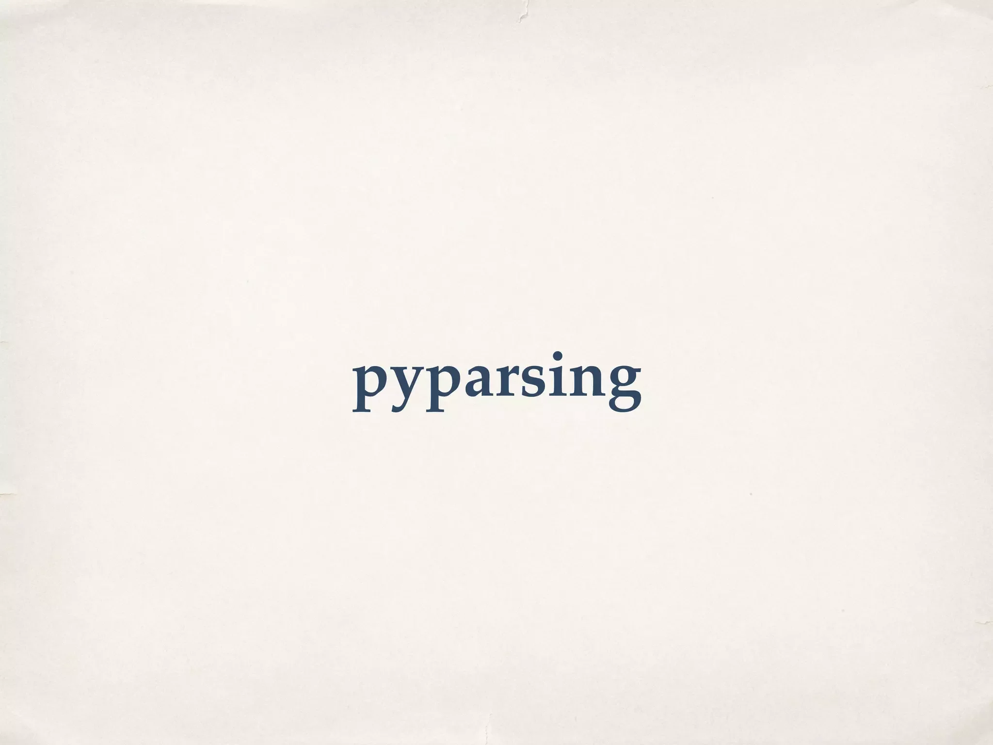 pyparsing 