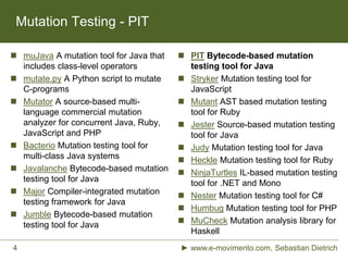 Mutation-Testing mit PIT | PPT