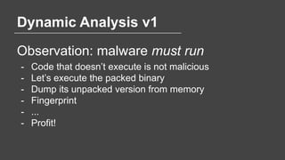Pitfalls and limits of dynamic malware analysis Slide 6
