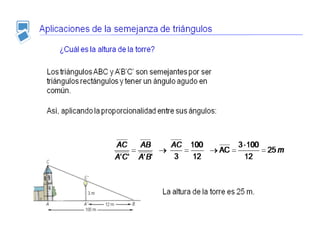 Pitágoras. Semejanza de triángulos