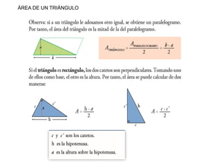 ÁREA DE UN TRIÁNGULO
 
