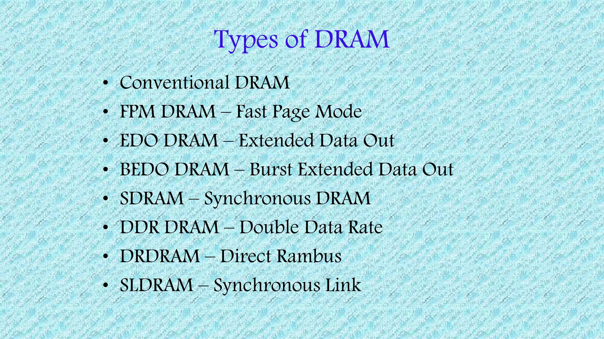 Memory and storage devices | PPTX