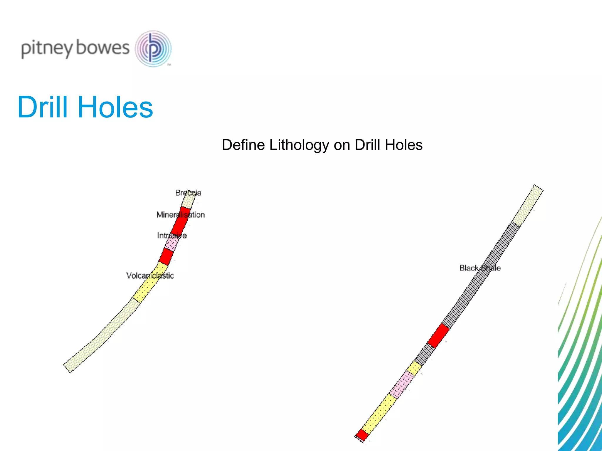 Drill Holes
Define Lithology on Drill Holes
 