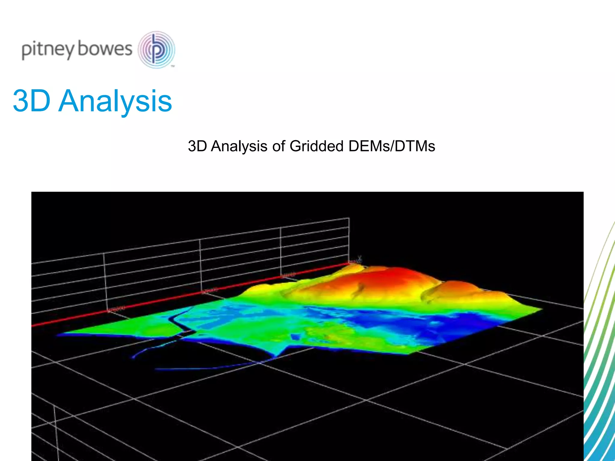3D Analysis
3D Analysis of Gridded DEMs/DTMs
 