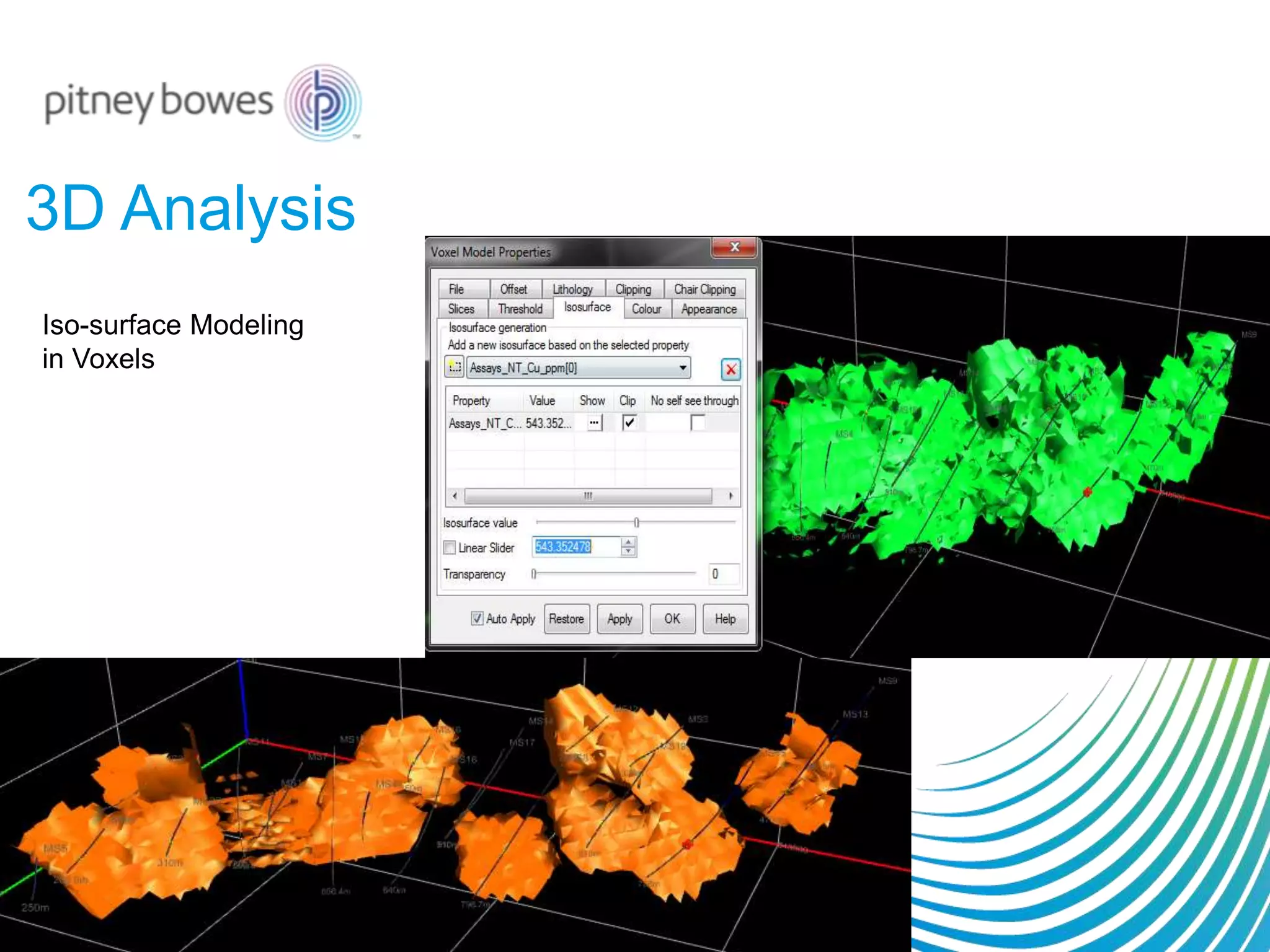 3D Analysis
Iso-surface Modeling
in Voxels
 