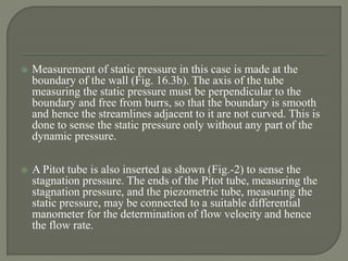 using a pitot tube to measure velocity using a pitot tube to measure velocity