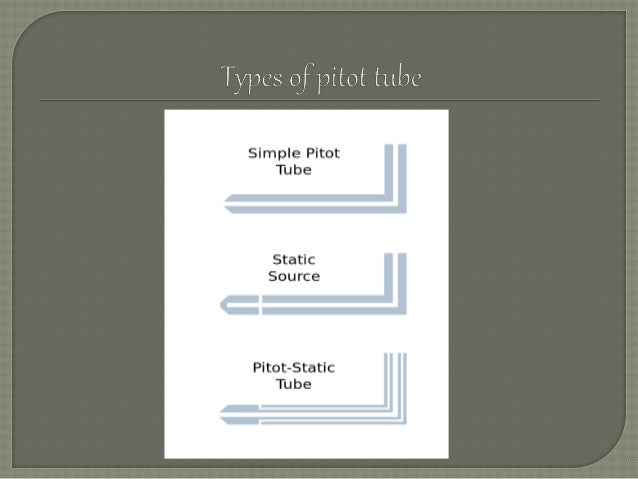 Pitot tube specifications