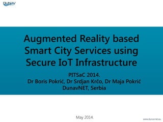 Augmented Reality based Smart City Services using Secure IoT Infrastructure