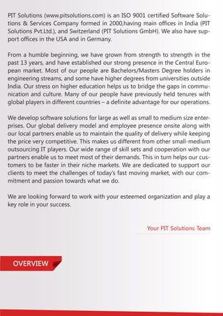 PIT Solutions -  Brochure