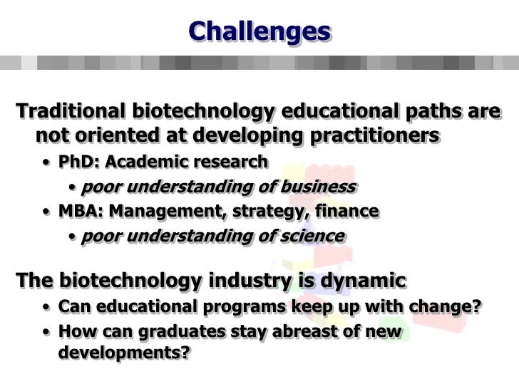 Educating the Next Generation of Biotechnology Managers and Founders