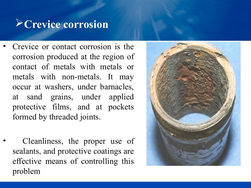 (Pitting corrosion and crevice corrosion)