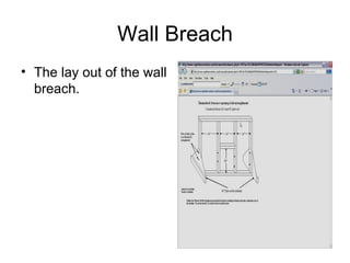 Wall Breach The lay out of the wall breach. 