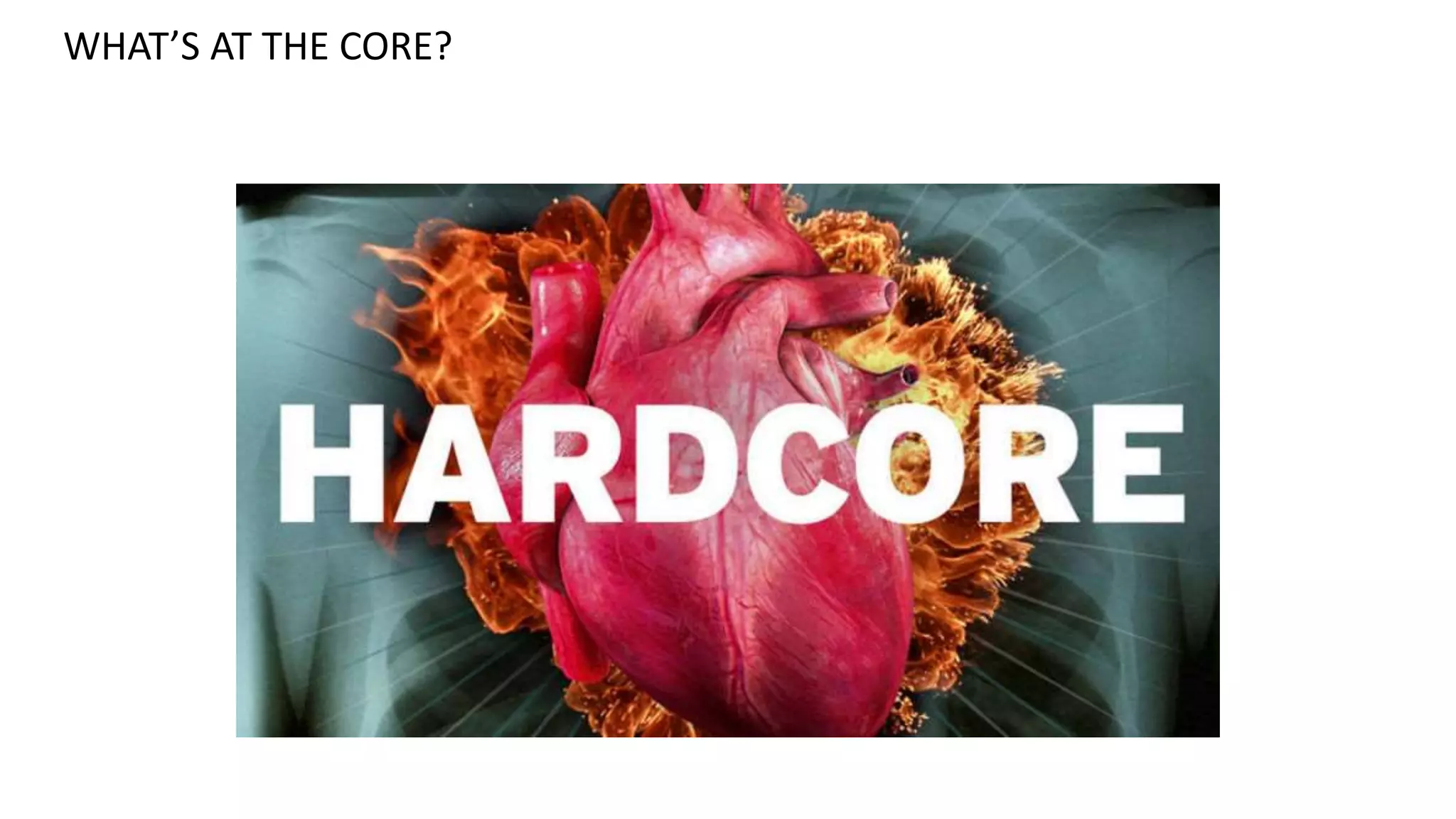 WHAT’S AT THE CORE?
 