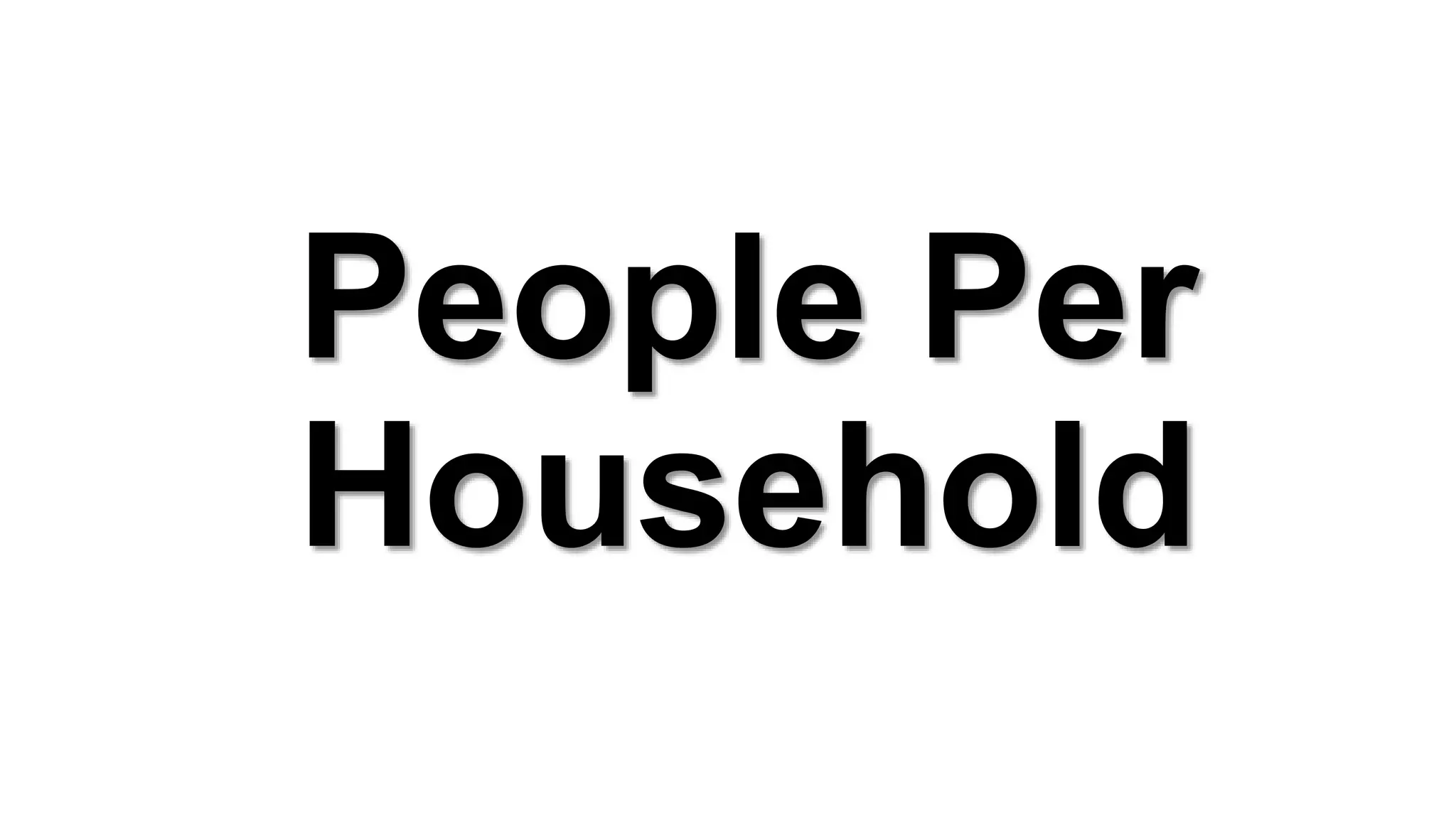 People Per
Household
 