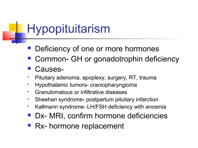 Pituitary dysfunction | PPT