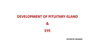 DEVELOPMENT OF PITUITARY GLAND
&
EYE
DR NEETA CHHABRA
 
