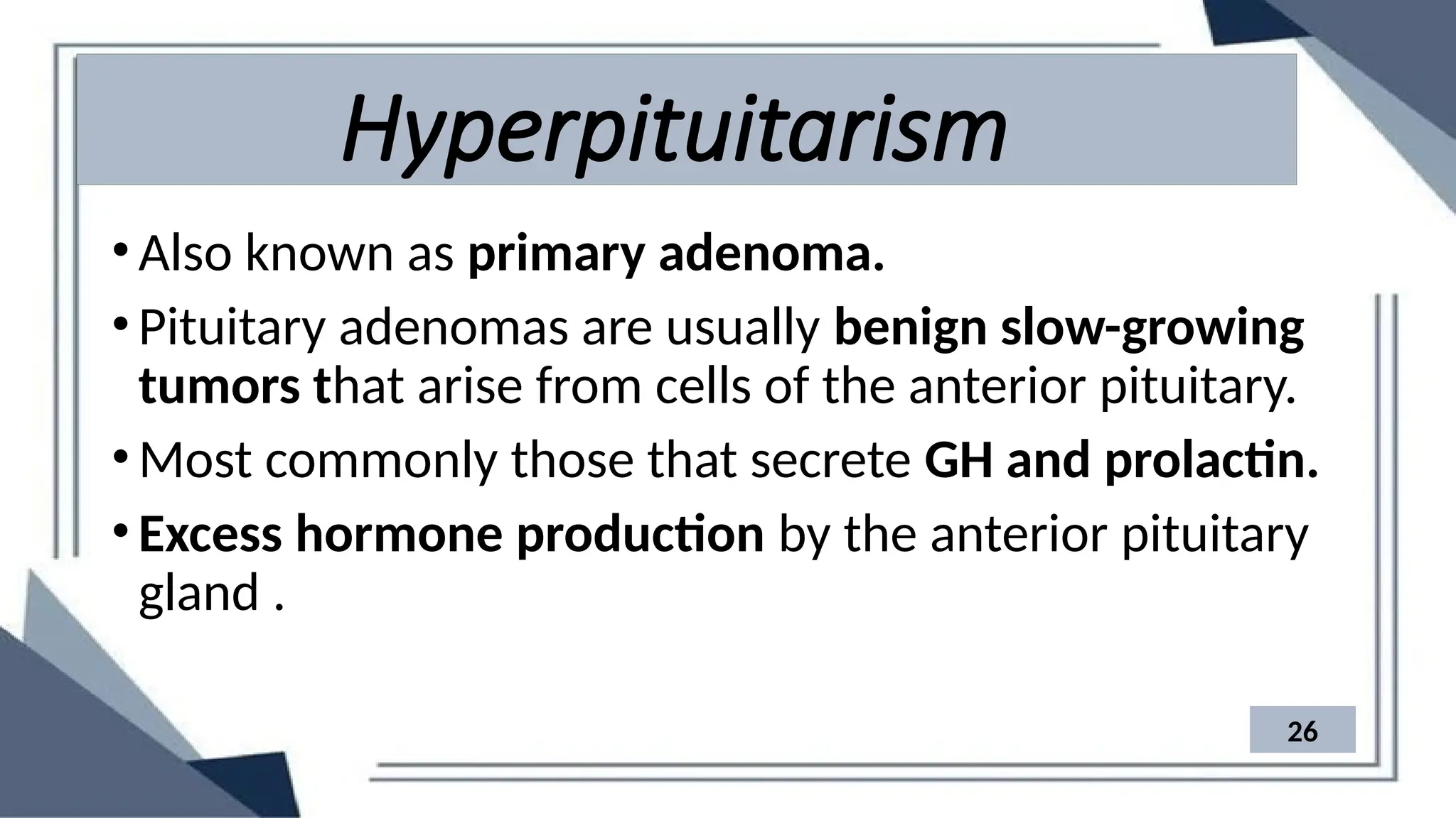 pituitary gland disorder, Hypopituitarism and Hyperpituitarism | PPTX