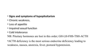 notes on endocrine system Pitutary glands | PPTX