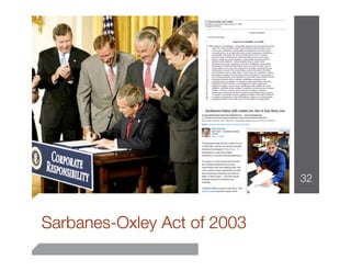 32



Sarbanes-Oxley Act of 2003
 