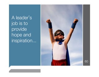 A leader s
job is to
provide
hope and
inspiration..."



                  60
 