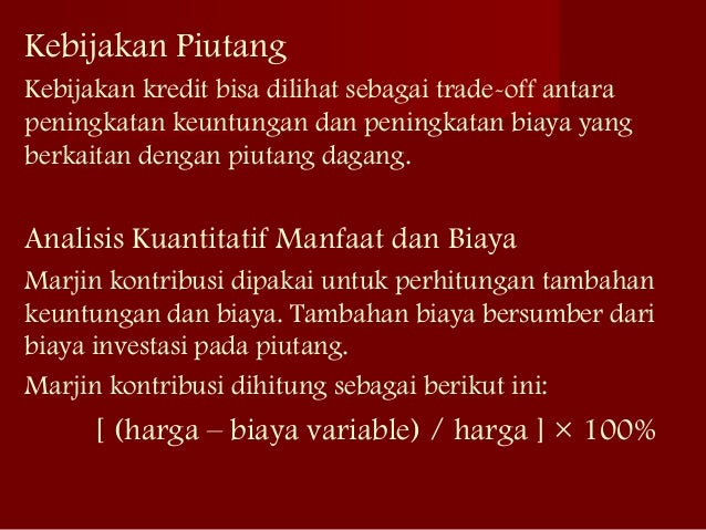 Manajemen Piutang Persediaan