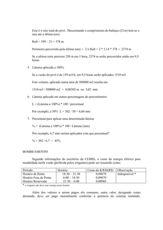 Pivo Central - Irrigacao