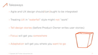 How to blend Design and UX with Agile