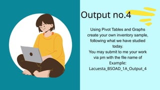 Pivot table and their functions in excel | PPTX