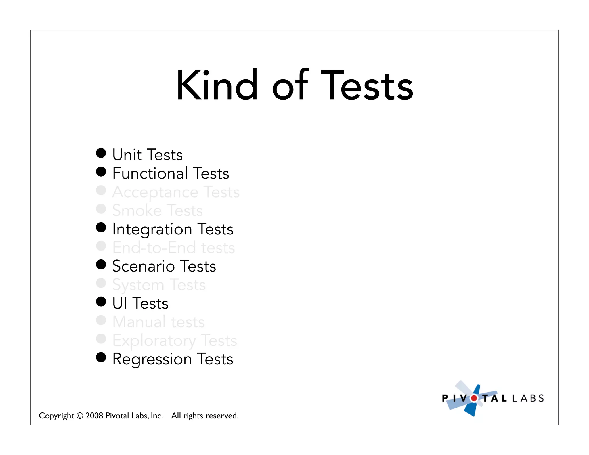 Pivotal Labs Open View Presentation Quality Assurance And Developer Testing