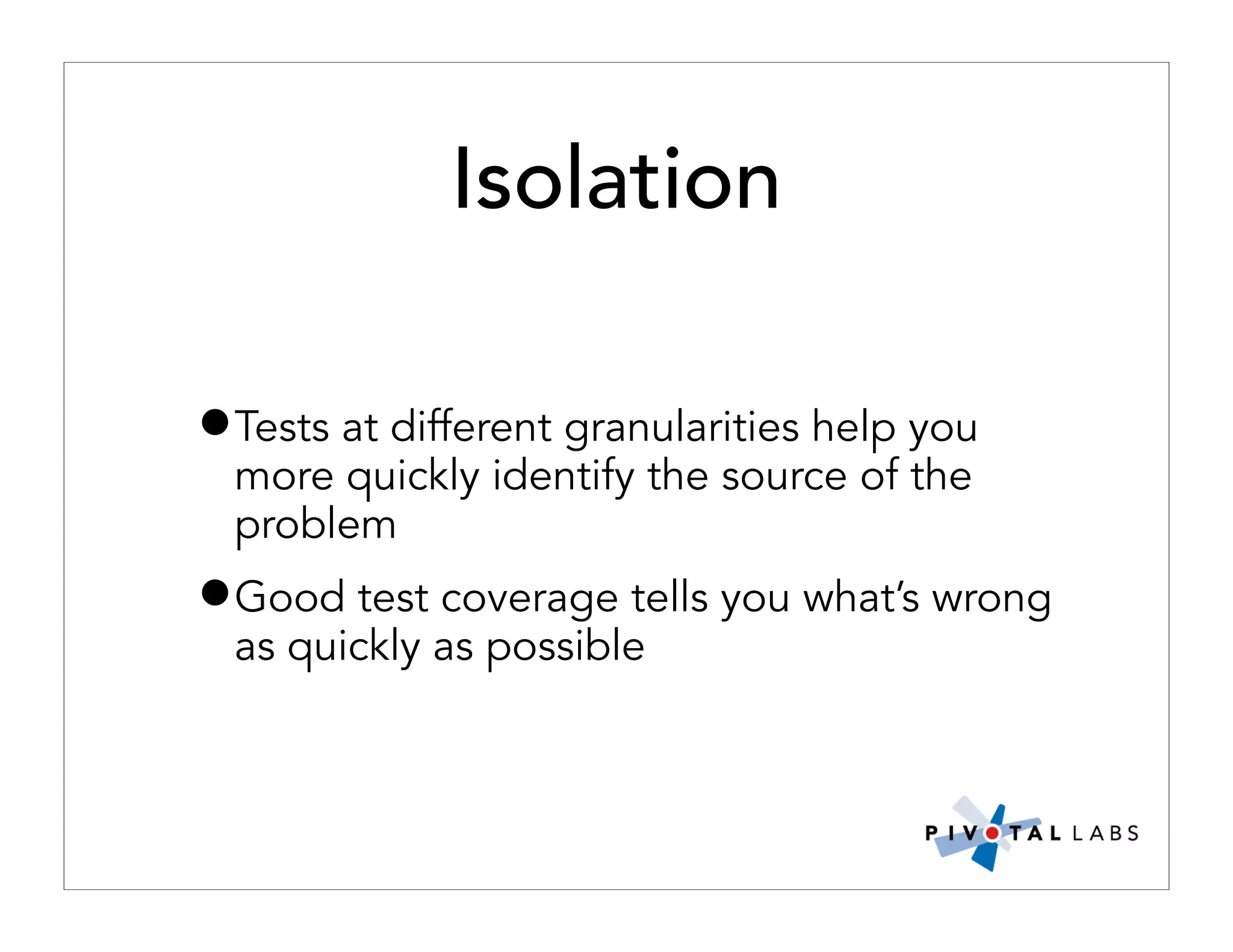 Pivotal Labs Open View Presentation Quality Assurance And Developer Testing