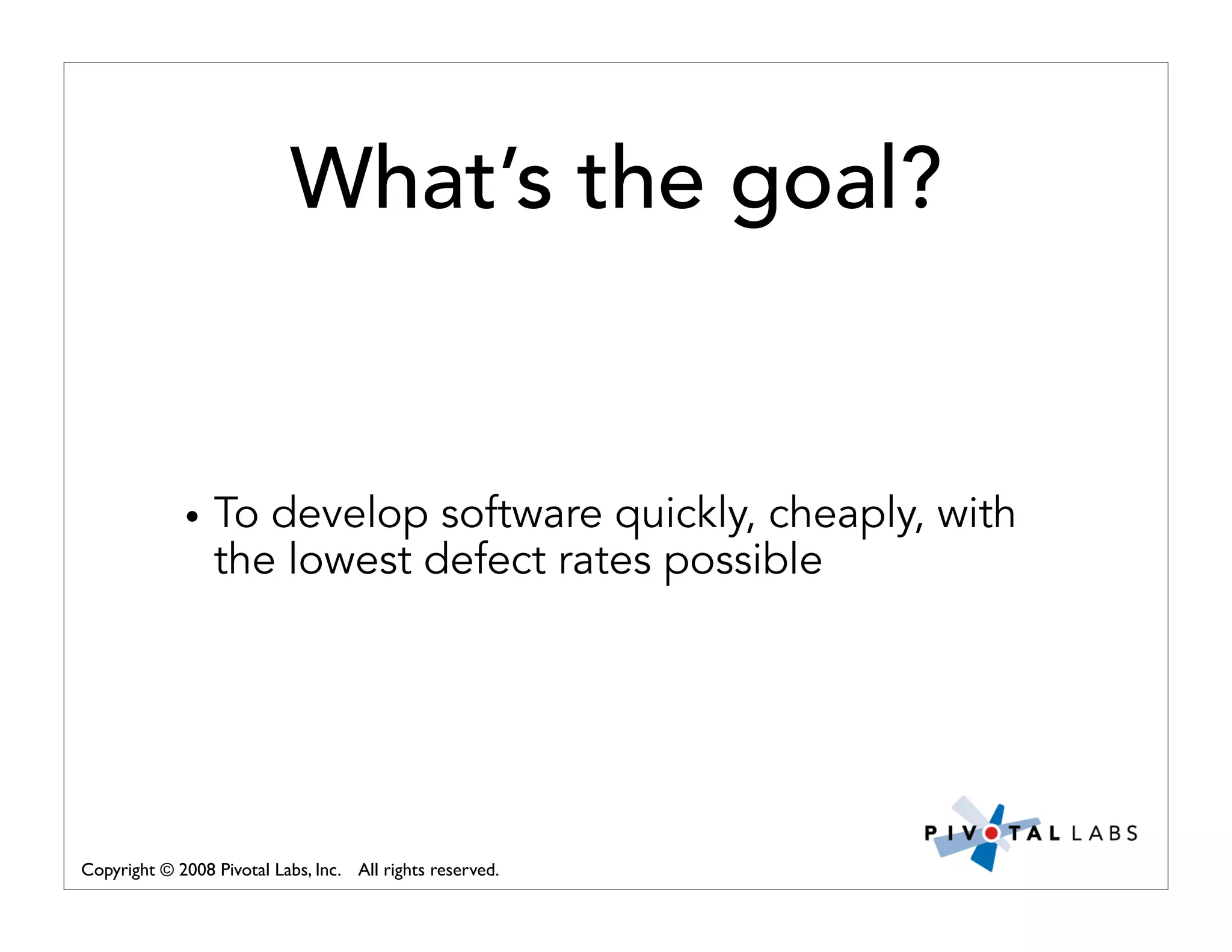 Pivotal Labs Open View Presentation Quality Assurance And Developer Testing