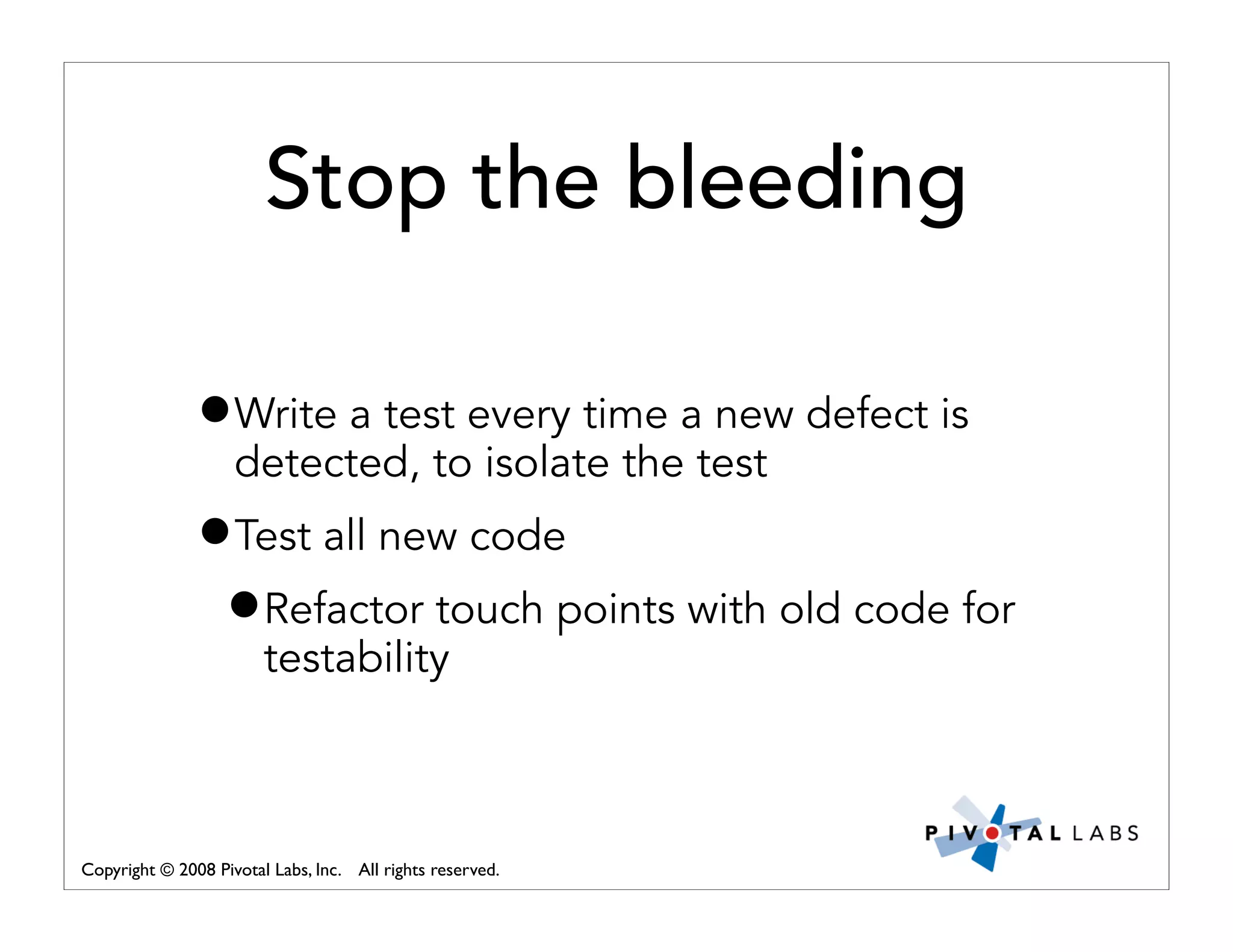 Pivotal Labs Open View Presentation Quality Assurance And Developer Testing