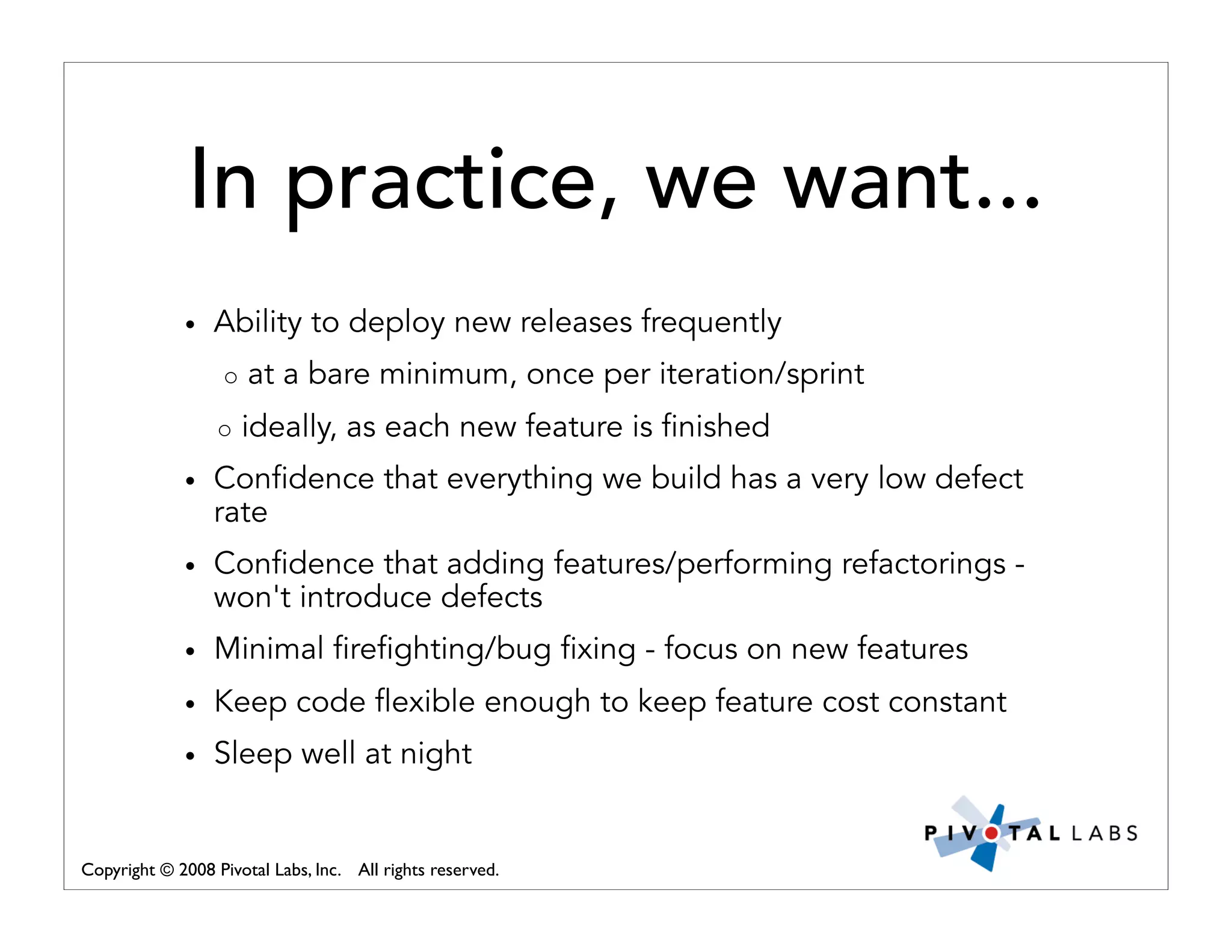 Pivotal Labs Open View Presentation Quality Assurance And Developer Testing