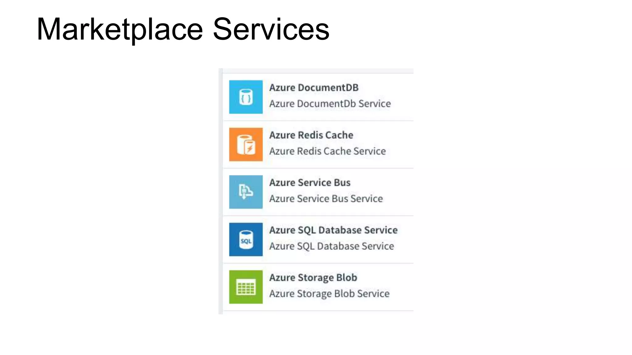 Marketplace Services
 