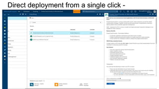 Direct deployment from a single click -
 