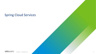 17Confidential │ ©2020 VMware, Inc.
Spring Cloud Services
 