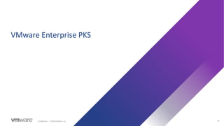 28Confidential │ ©2020 VMware, Inc.
VMware Enterprise PKS
 