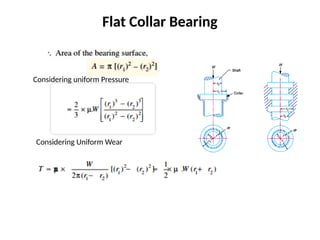 Pivot and Collar Friction - theory of machines | PPTX