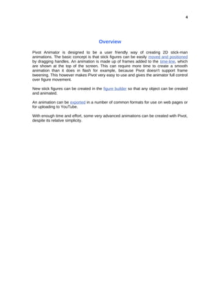 PIVOT ANIMATOR - USER GUIDE - VIDEO EDITING AND MAKING SOFTWARE | PDF