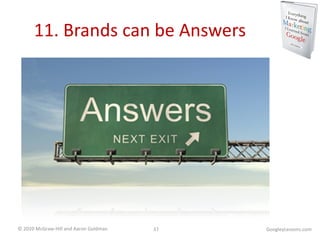 11. Brands can be Answers GoogleyLessons.com 