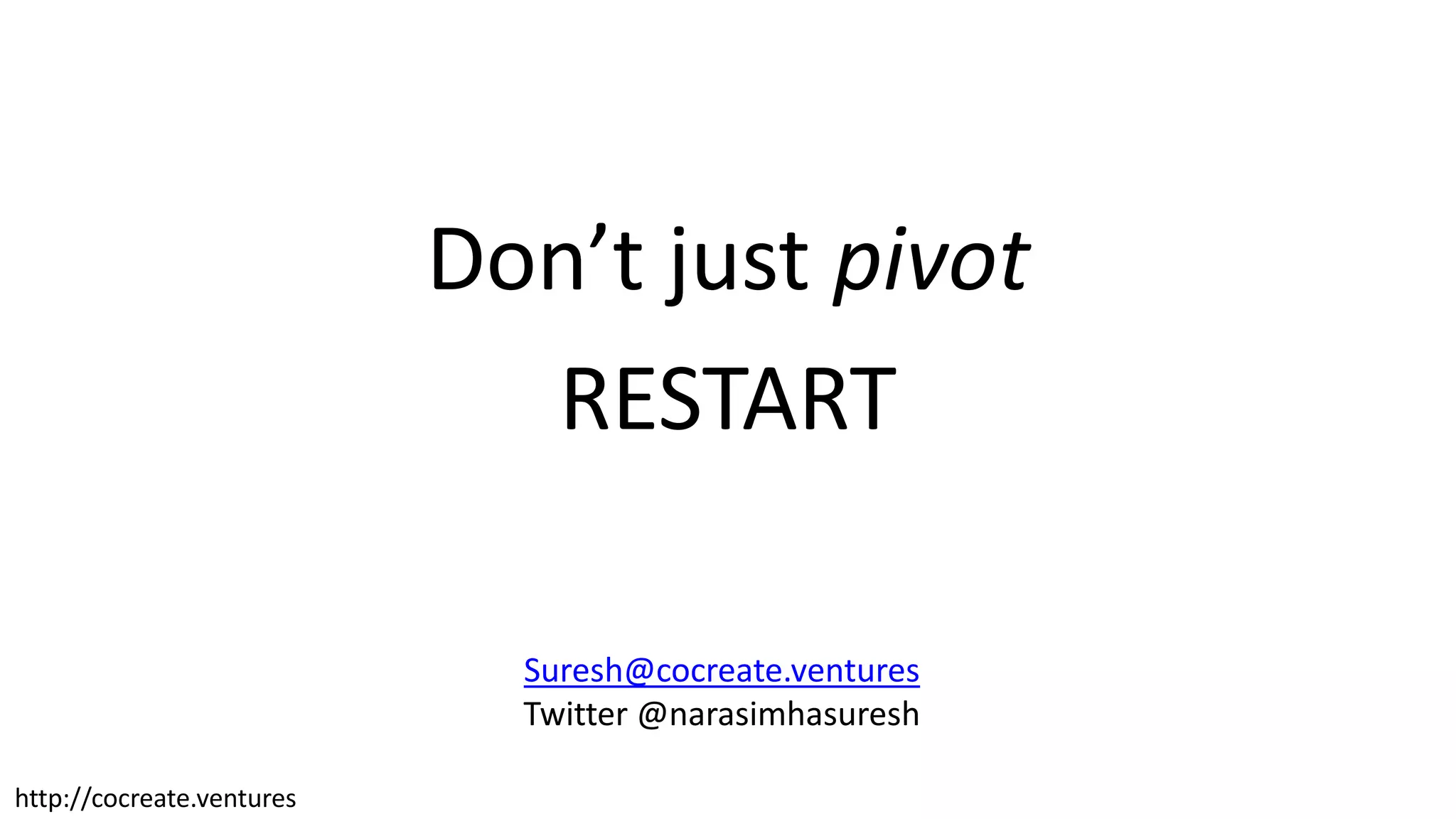 Pivoting For Startups Pptx