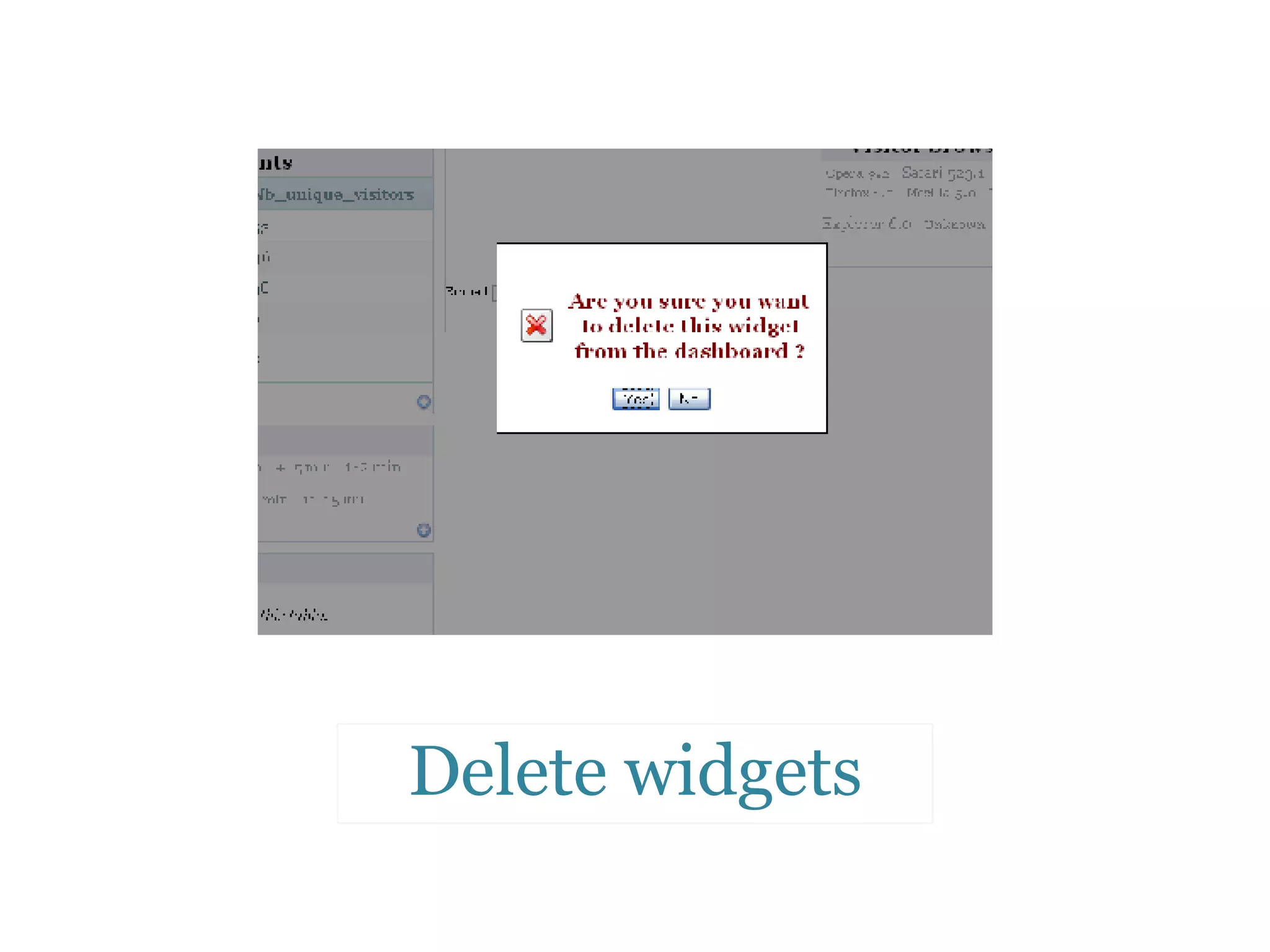 Delete widgets 