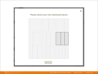 Piwik - Open Source Web Analytics Platform I   Mayﬂower GmbH I 14. Februar 2013 I 17
 