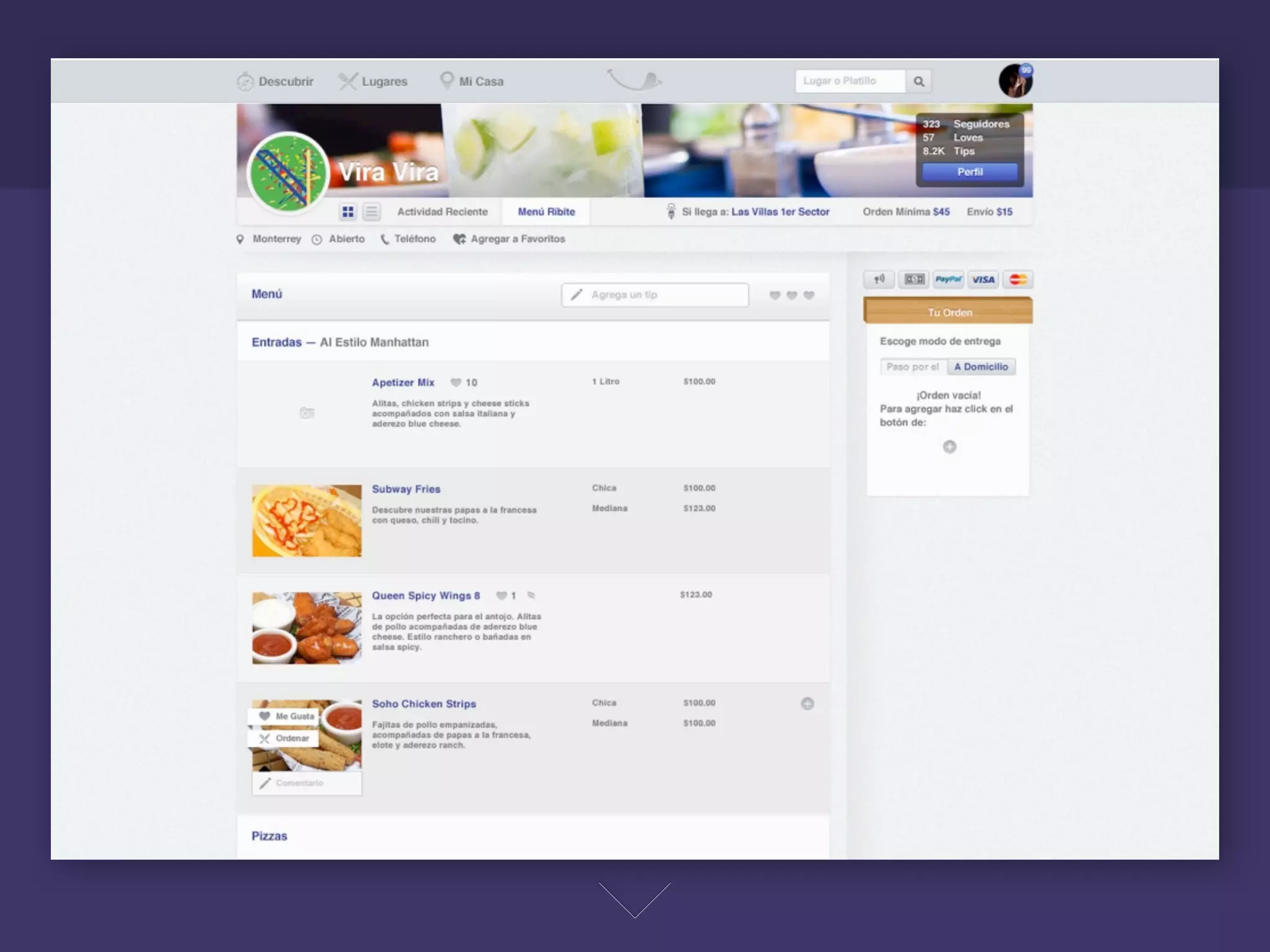 Semeantoja.com es un sitio para ordenar comida por internet, ellos son un
startup y necesitaban hacer un sitio más limpio y entendible, pero a la vez
muy estético, moderno y único. Con ellos el ﬂujo de trabajo se dió
increiblemente sencillo, ya contaban con los wireframes e incluso la
dirección del diseño que esperaban, aportaron muchos ejemplos y de las dos
partes quedamos muy satisfechos.
 