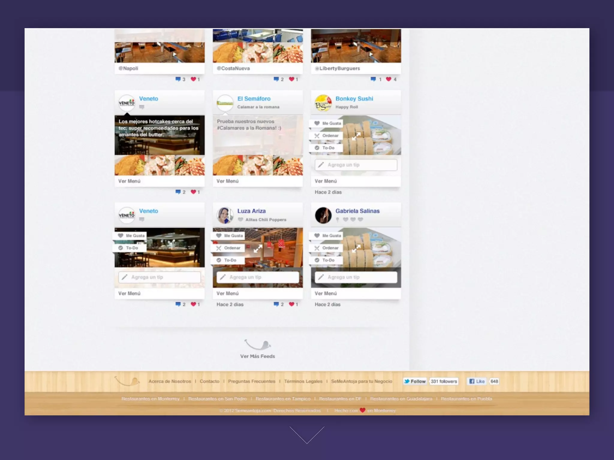 Este es un ejemplo de las pantallas que
se propusieron en cuanto a roll-overs.
 